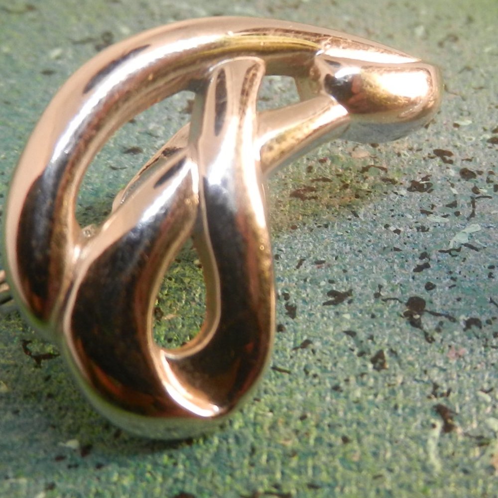 VTG Monet silver clip earrings swirly looped knots silver tone dressy studs glam - Picture 9 of 9